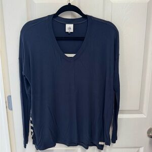 CAbi Blue Crew Neck Top